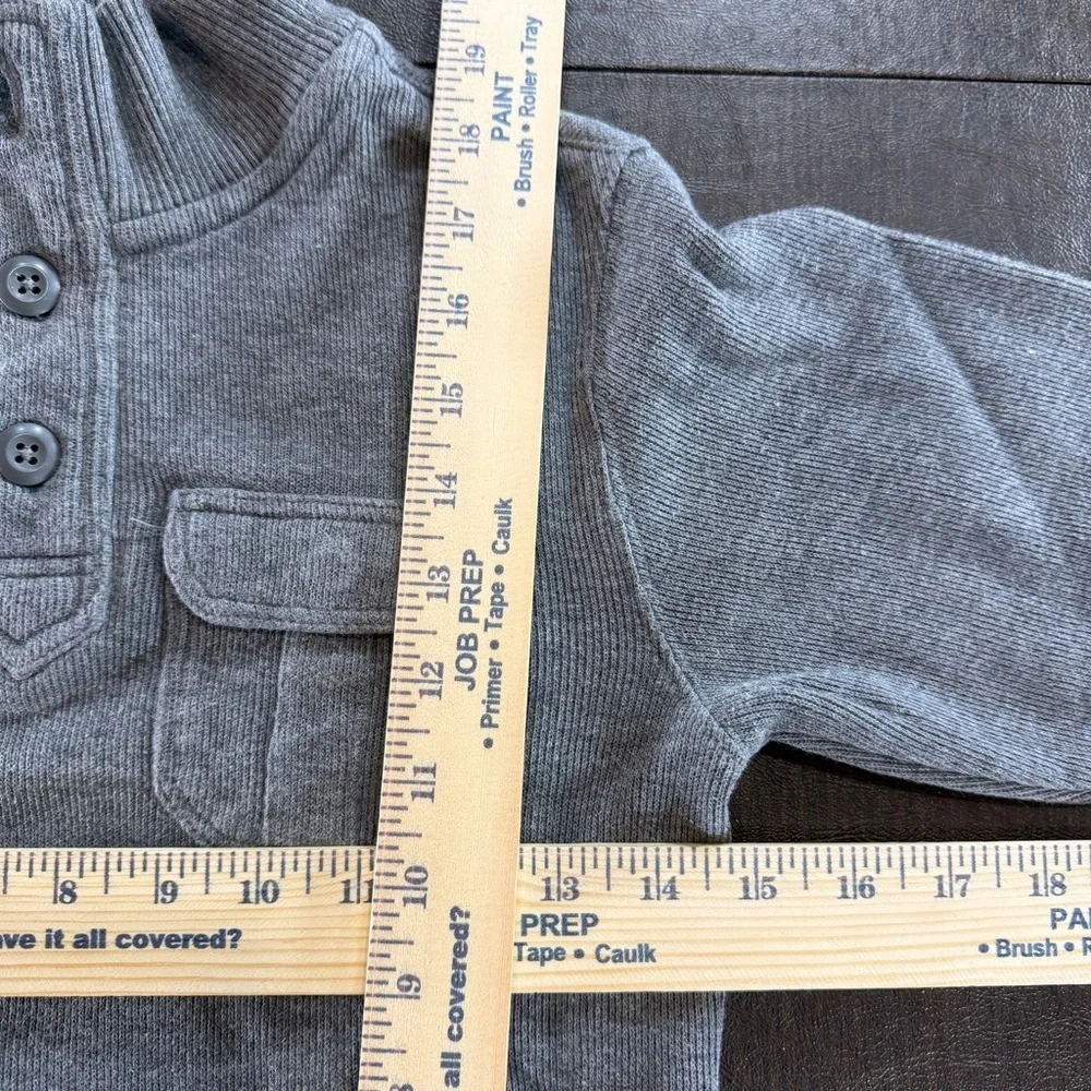 Varsity League Gap Kids Gray Henley Pullover Sweatshirt Sz S